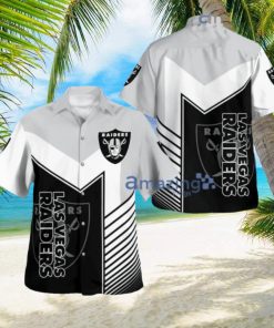 Las Vegas Raiders Standard Button Down Tropical Hawaiian Shirt