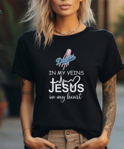 Los Angeles Dodgers Baseball In My Veins Jesus In My Heart shirt