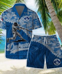 Los Angeles Dodgers MLB Flower 3D Life Style Summer Hawaiian Shirt & Short