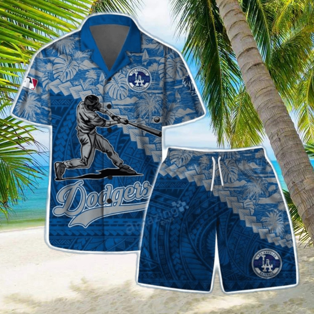 Los Angeles Dodgers MLB Flower 3D Life Style Summer Hawaiian Shirt & Short Los Angeles Dodgers MLB Flower 3D Life Style Summer Hawaiian Shirt & Short