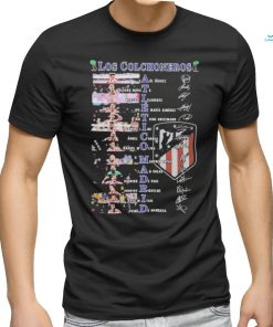 Los Colchoneros Atletico Madrid signatures T Shirt