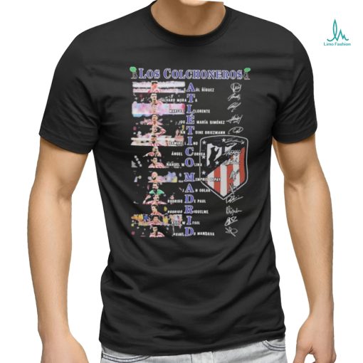 Los Colchoneros Atletico Madrid signatures T Shirt