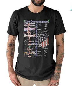 Los Colchoneros Atletico Madrid signatures T Shirt