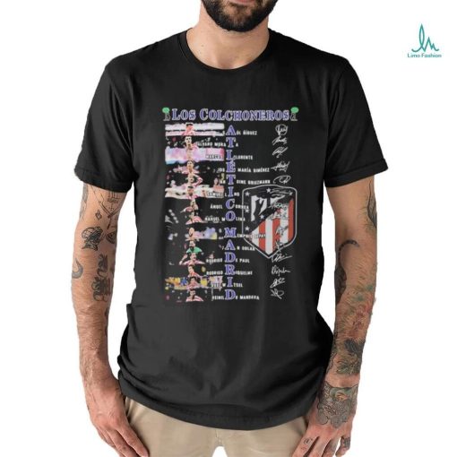 Los Colchoneros Atletico Madrid signatures T Shirt