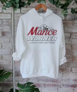 Mance warner lariats and light beer shirt