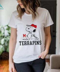 Maryland Terrapins and Peanuts Snoopy baseball shirt