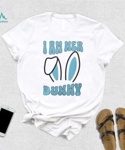 Matching Couple Easter Husband I Am Her Bunny Men's T shirt Back Print