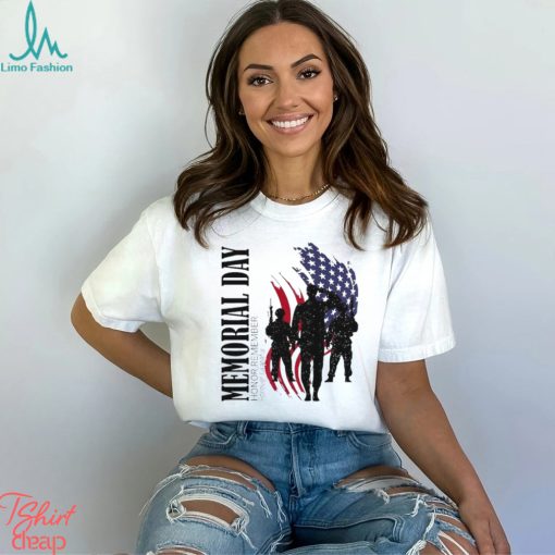 Memorial day honor remember forever grateful the fallen flag shirt