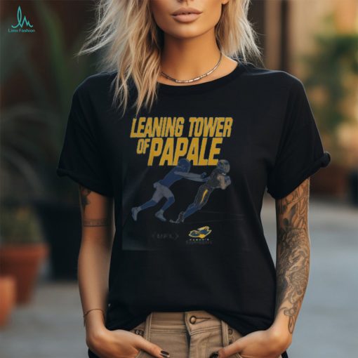 Memphis Showboats Vinny Papale Leaning Tower Catch Grey Shirt