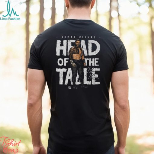 Men’s 500 Level Black Roman Reigns Head Of The Table Signature T Shirt