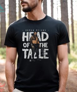 Men's 500 Level Black Roman Reigns Head Of The Table Signature T Shirt