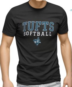 Men's Champion Navy Tufts University Jumbos Stack Logo Softball Powerblend T Shirt