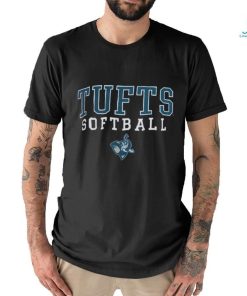 Men's Champion Navy Tufts University Jumbos Stack Logo Softball Powerblend T Shirt