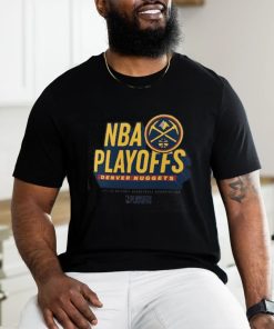 Men’s Fanatics Branded Heather Gray Denver Nuggets 2024 NBA Playoffs Defensive Stance T Shirt