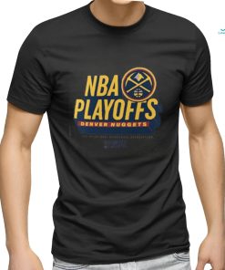 Men's Fanatics Branded Heather Gray Denver Nuggets 2024 NBA Playoffs Defensive Stance T Shirt