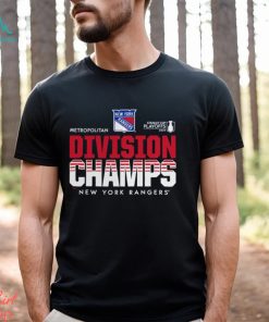 Men’s Fanatics Branded Heather Navy New York Rangers 2024 Metropolitan Division Champions T Shirt