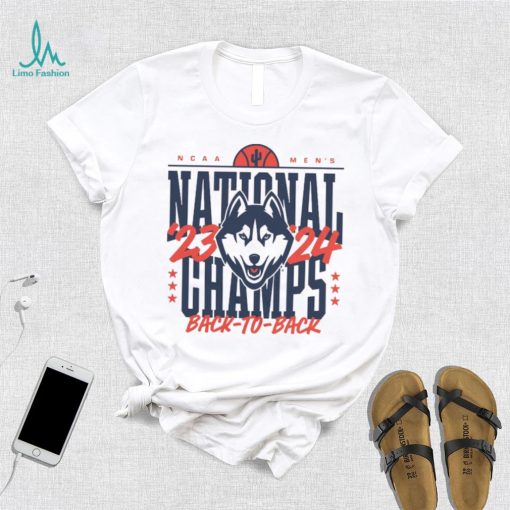 Men’s Homefield Cream UConn Huskies Back To Back NCAA Men’s Basketball National Champions T Shirt