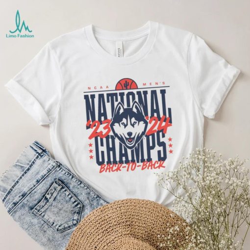Men’s Homefield Cream UConn Huskies Back To Back NCAA Men’s Basketball National Champions T Shirt