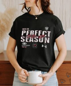 Men's Under Armour Black South Carolina Gamecocks 2024 NCAA Women's Basketball National Champions Perfect Season T Shirt