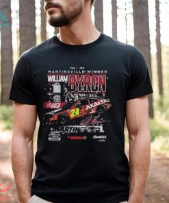 Men's William Byron Checkered Flag Sports Black 2024 Cook Out 400 Race Win T Shirt