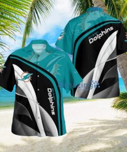 Miami Dolphins Primary Logo 3d Print Button Down Tropical Hawaiian Shirt