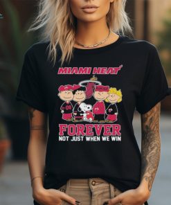 Miami Heat Snoopy Charlie Brown Forever Not Just When We Win T Shirt