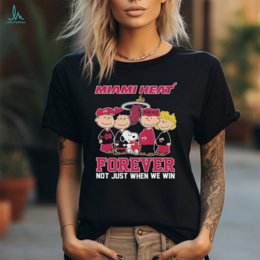 Miami Heat Snoopy Charlie Brown Forever Not Just When We Win T Shirt