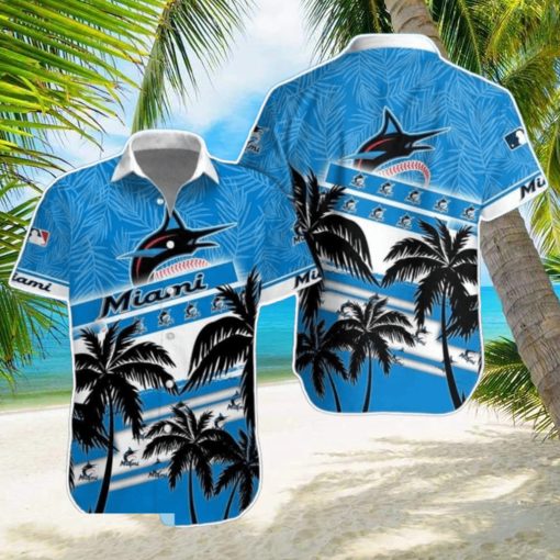 Miami Marlins MLB Hawaiian Shirt Palm Trees Pattern New Design For Fans