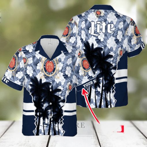 Miller Lite Custom Name For Fans 3D Hawaiian Shirt
