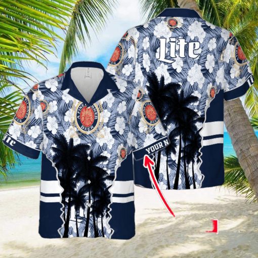 Miller Lite Custom Name For Fans 3D Hawaiian Shirt