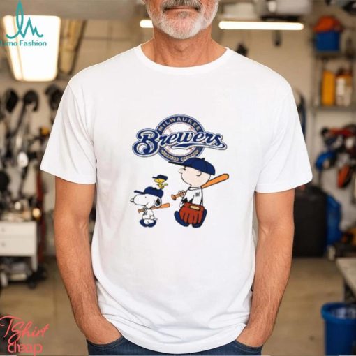 Milwaukee Brewers Let’s Play Baseball Together Snoopy MLB Shirt