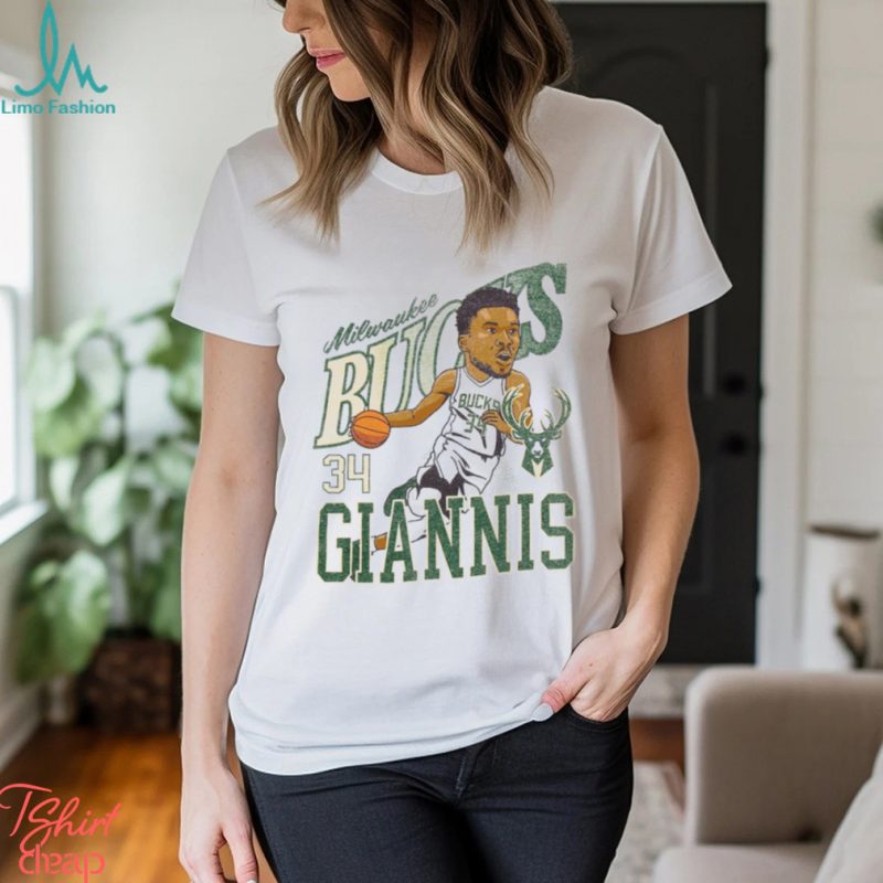 Milwaukee Bucks Giannis Antetokounmpo Caricature T Shirt