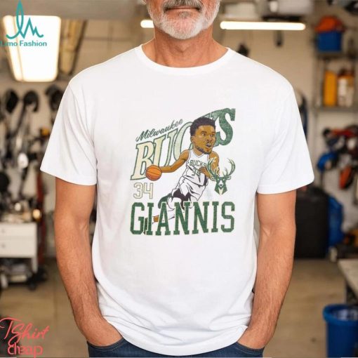 Milwaukee Bucks Giannis Antetokounmpo Caricature T Shirt