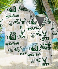 Milwaukee Bucks NBA Logo Street 3D Design Set Hawaiian Shirt & Short