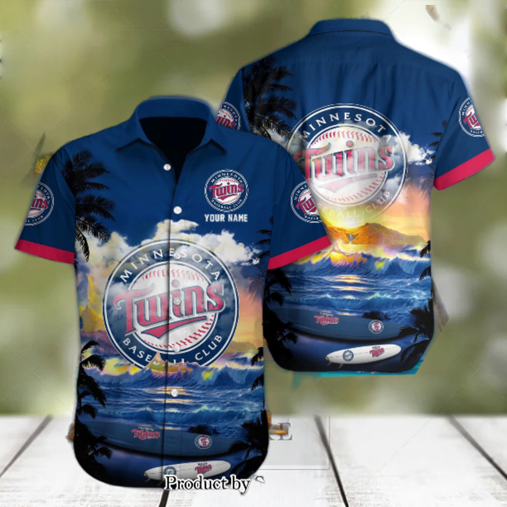 Minnesota Twins Custom Name Casual Full Print Hawaiian Shirt Minnesota Twins Custom Name Casual Full Print Hawaiian Shirt