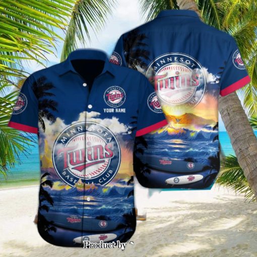 Minnesota Twins Custom Name Casual Full Print Hawaiian Shirt