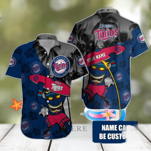 Minnesota Twins Custom Name Classic Full Print Hawaiian Shirt