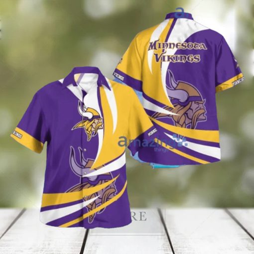 Minnesota Vikings Classic Fashion Button Up Hawaiian Shirt