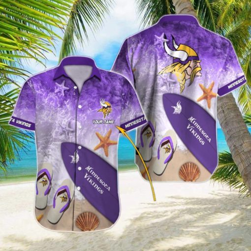 Minnesota Vikings Custom Name Street Style All Over Print Hawaiian Shirt