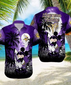 Minnesota Vikings Mickey Mouse Full Printing 3D Hawaiian Shirt