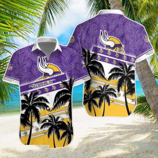 Minnesota Vikings NFL Hawaiian Shirt Palm Trees Pattern New Design For Fans