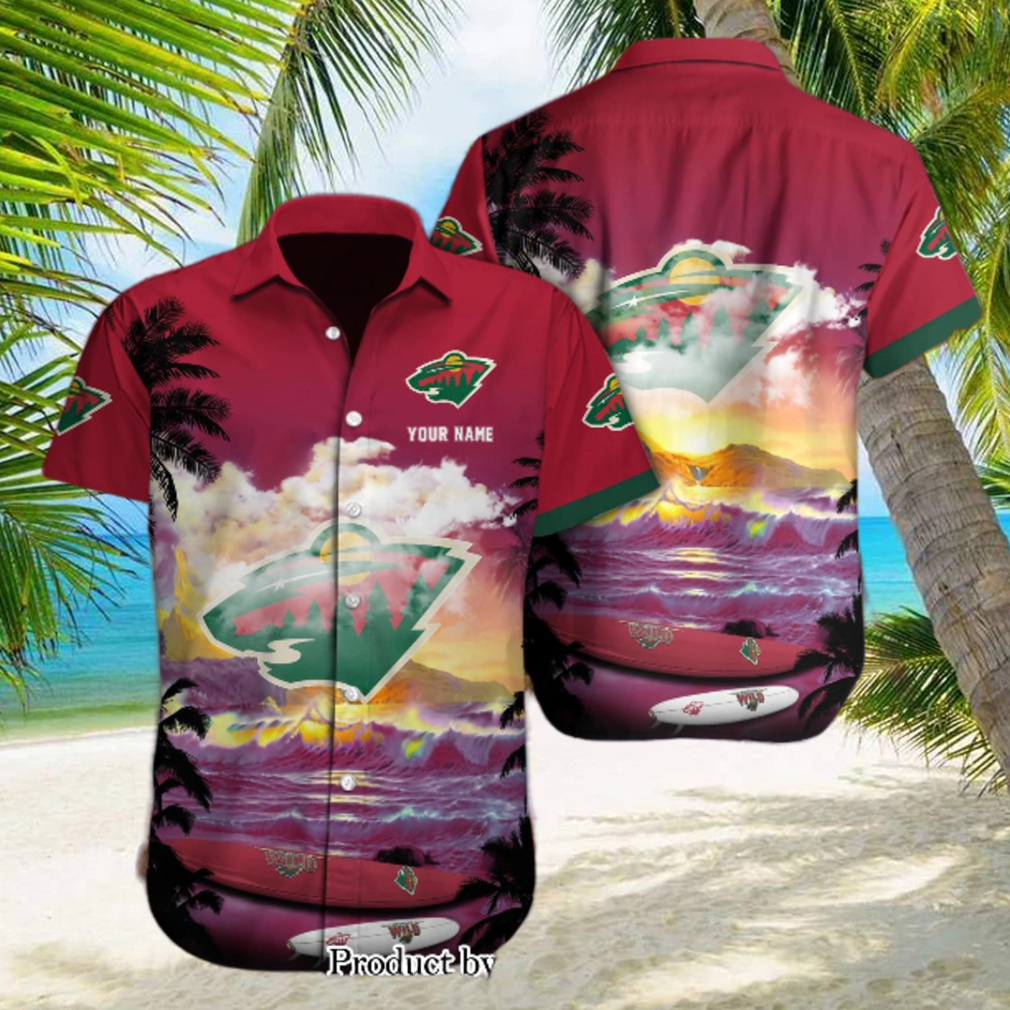 Minnesota Wild Custom Name Best Combo Full Printing Hawaiian Shirt Minnesota Wild Custom Name Best Combo Full Printing Hawaiian Shirt