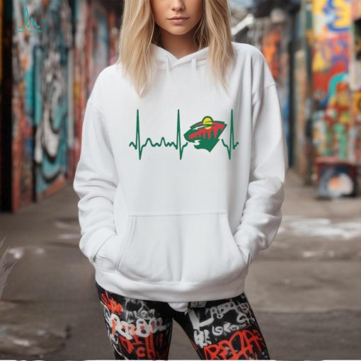 Minnesota Wild Heartbeat T Shirt, Heartbeat Hockey 2024 Shirt