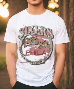 Mitchell & Ness Tan Philadelphia 76ers Hardwood Classics Vintage Soul Crown Jewels T shirt