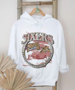 Mitchell & Ness Tan Philadelphia 76ers Hardwood Classics Vintage Soul Crown Jewels T shirt