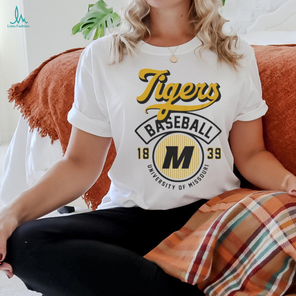 Mizzou Tigers Baseball Stripes Off White T Shirt Mizzou Tigers Baseball Stripes Off White T Shirt