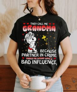 Mother's Day Grandma Bad Influence Snoopy Women T Shirt