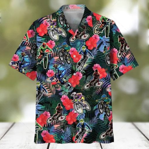 Mountain Bike Tropical Hawaiian Shirt