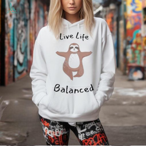 Msg Live Life Balanced Sloth T shirt