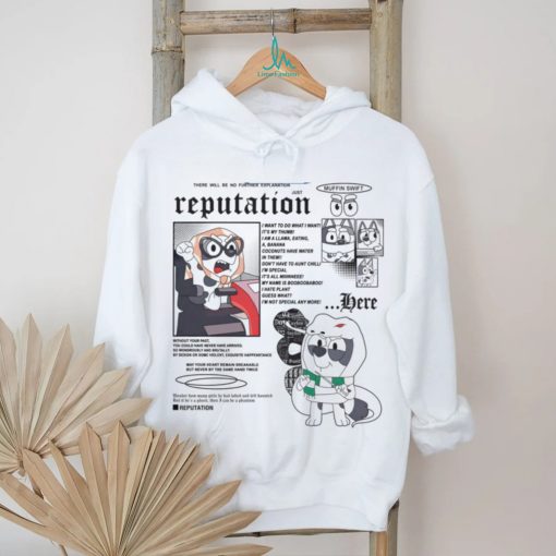 Muffin Swift Reputation Bluey Eras Tour shirt